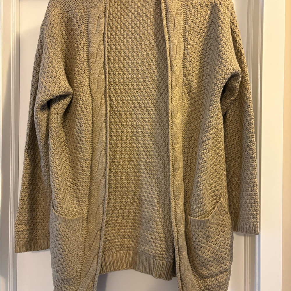 Cozy Tan Knit Cardigan